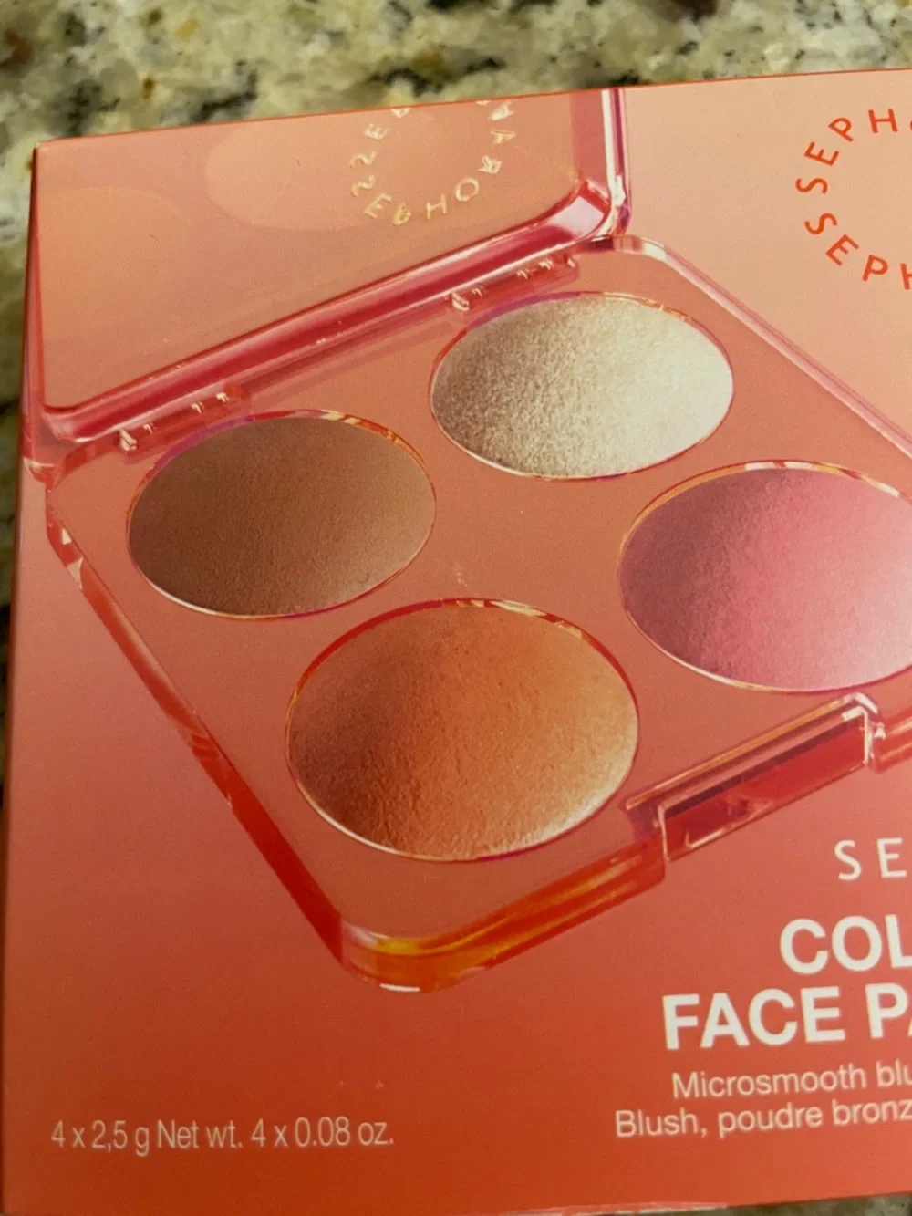 Sephora Colorful Face Palette - Coral, Pink & Champagne